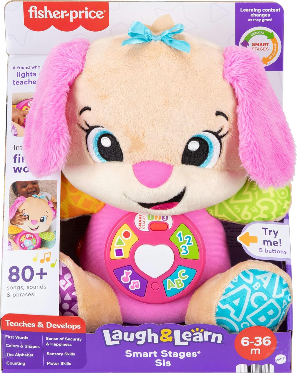 FISHER-PRICE Toy Smart Stages Puppy / Sis Musical Plush