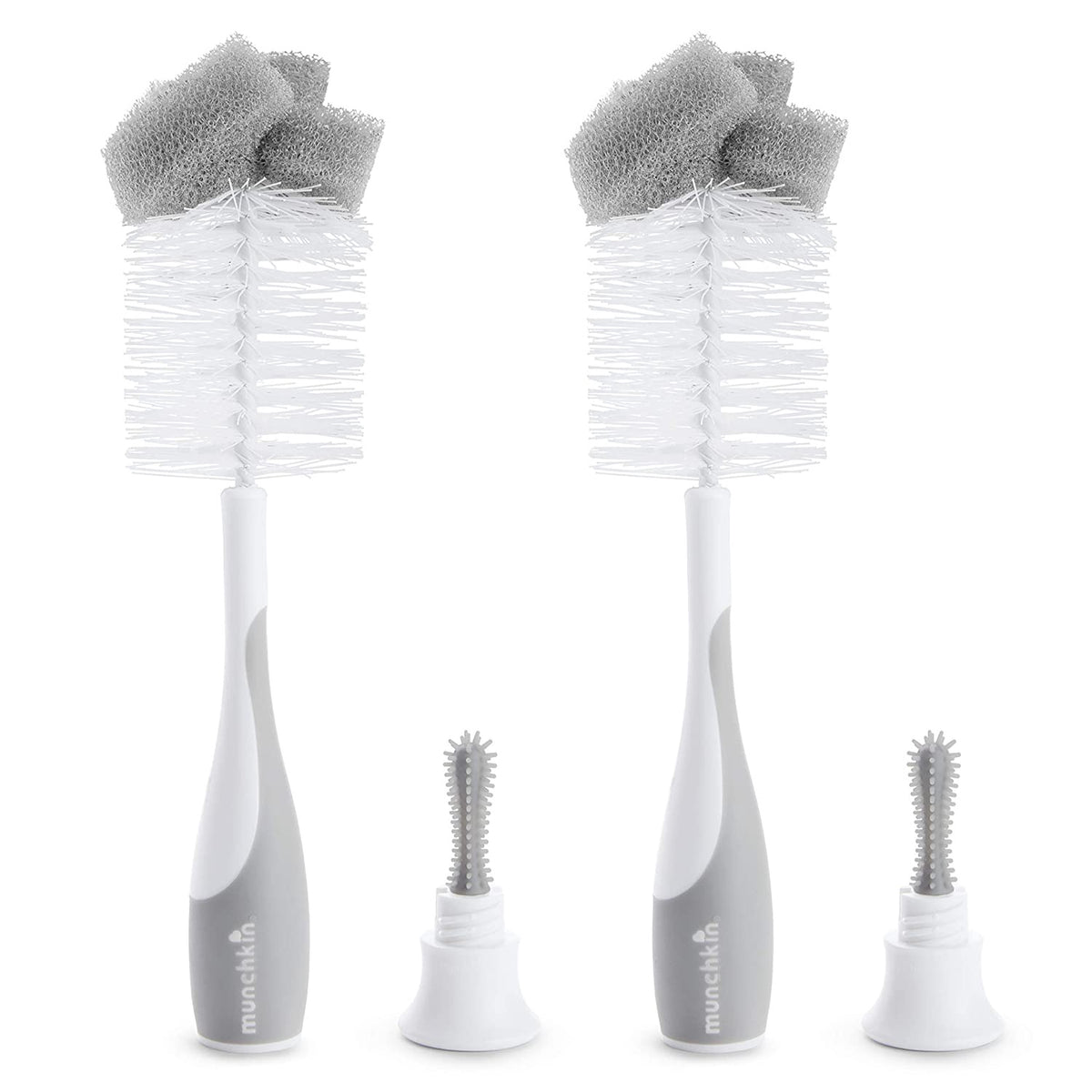MUNCHKIN Baby Bottle Brush 2PK Blue / Grey