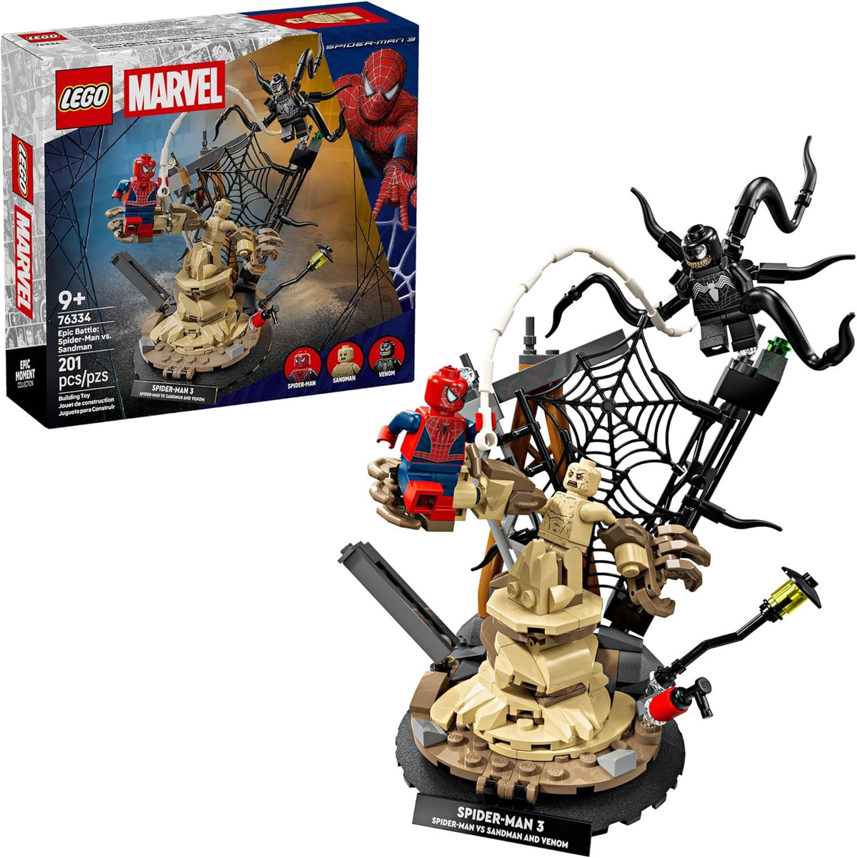 LEGO Toy Marvel Epic Battle Spider Man Vs. Sandman 201PCS 76334
