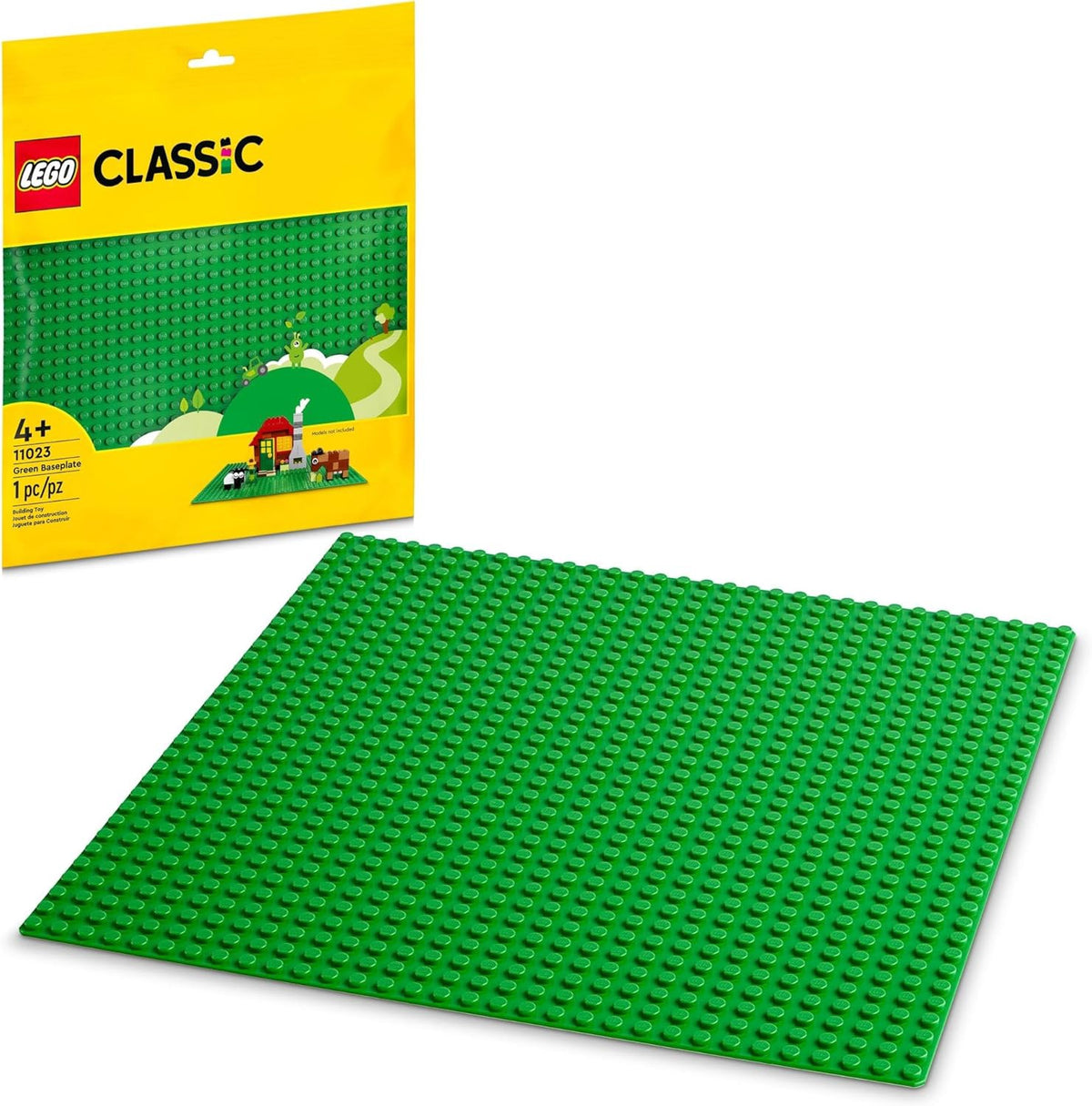 LEGO Toy Classic Green Baseplate, Square 32X32 Stud Foundation 11023
