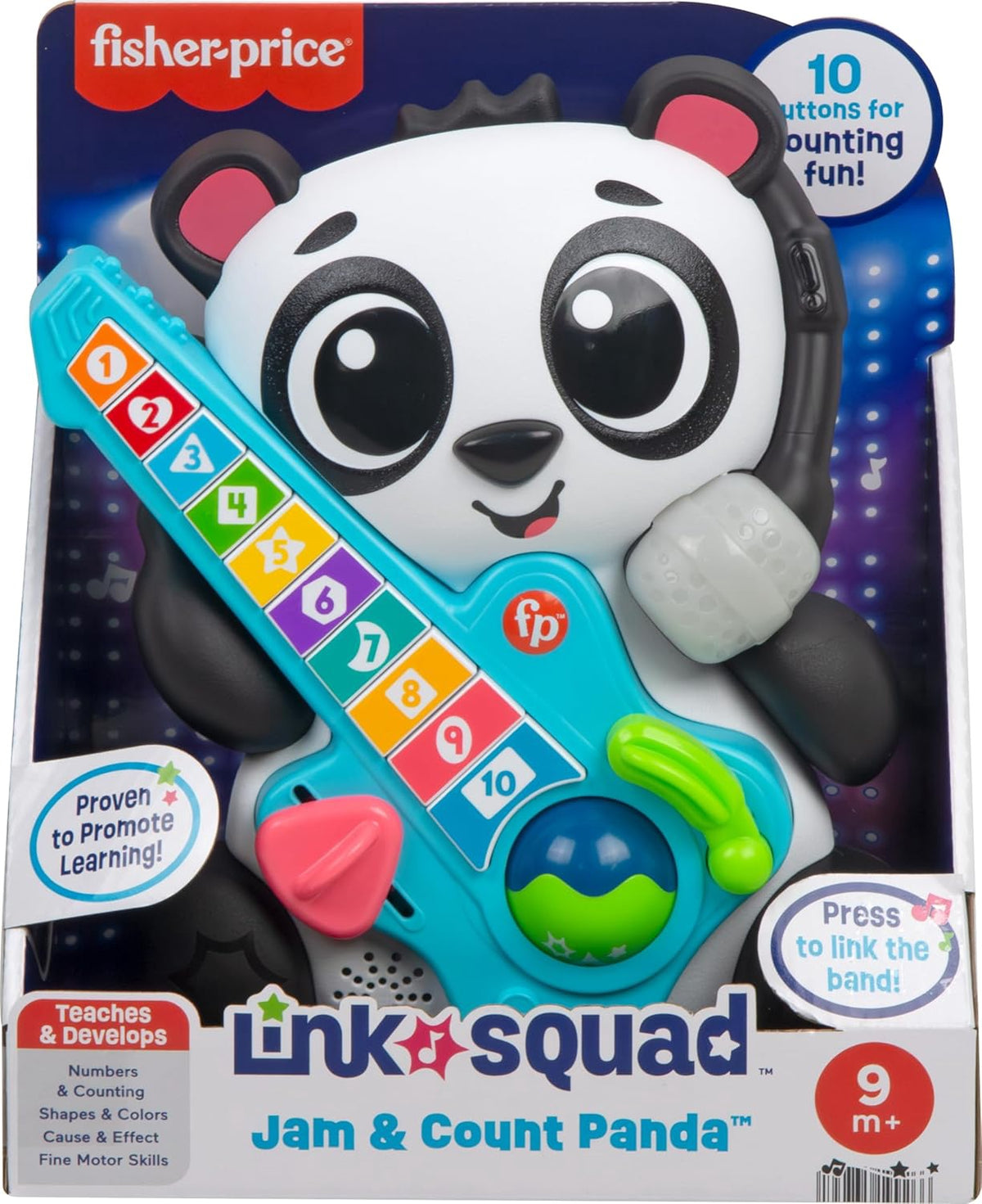 FISHER-PRICE Toy Panda Link Squad Jam & Count