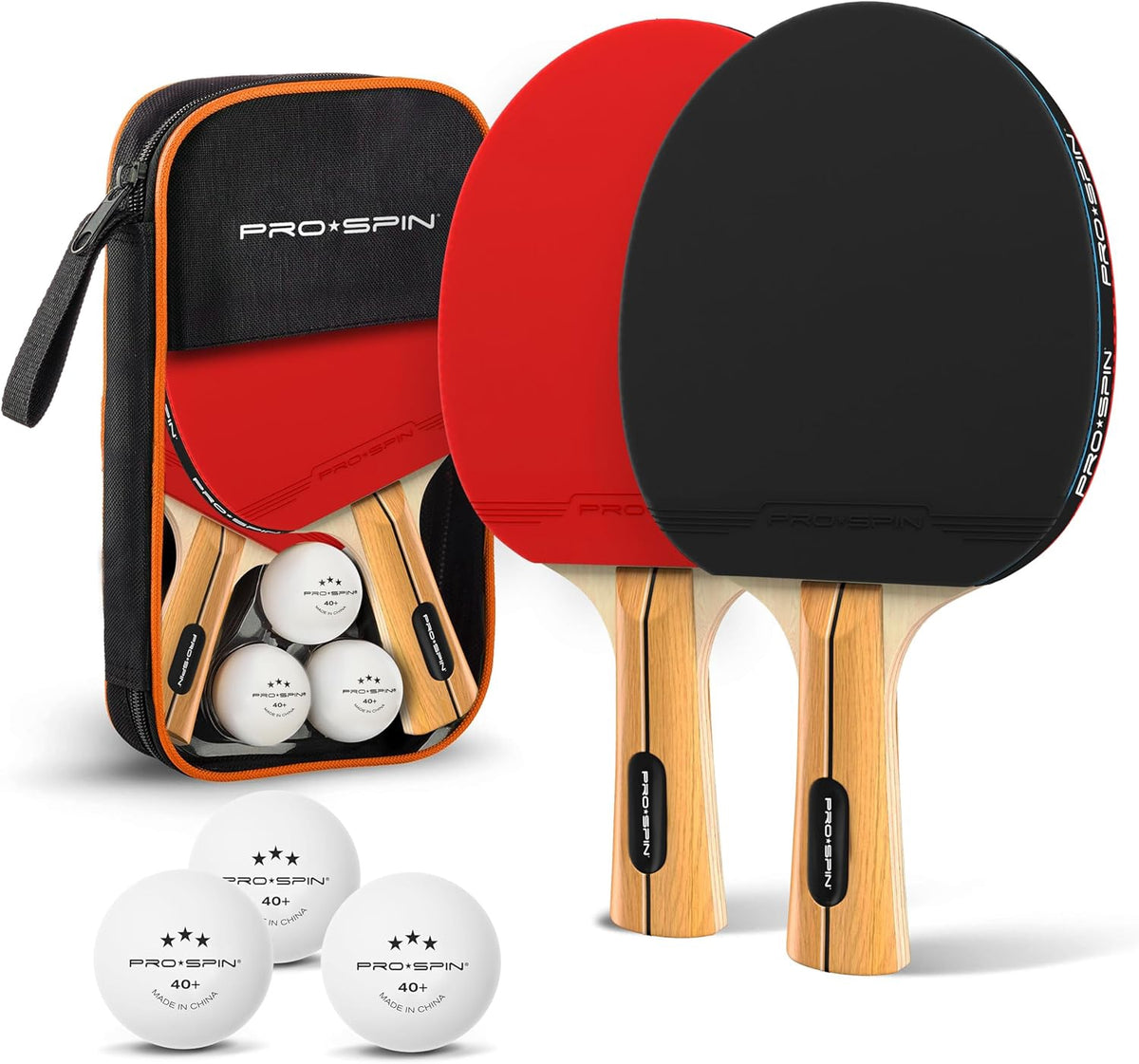 Table Tennis Rackets Pro Spin 2-PLAYER Set