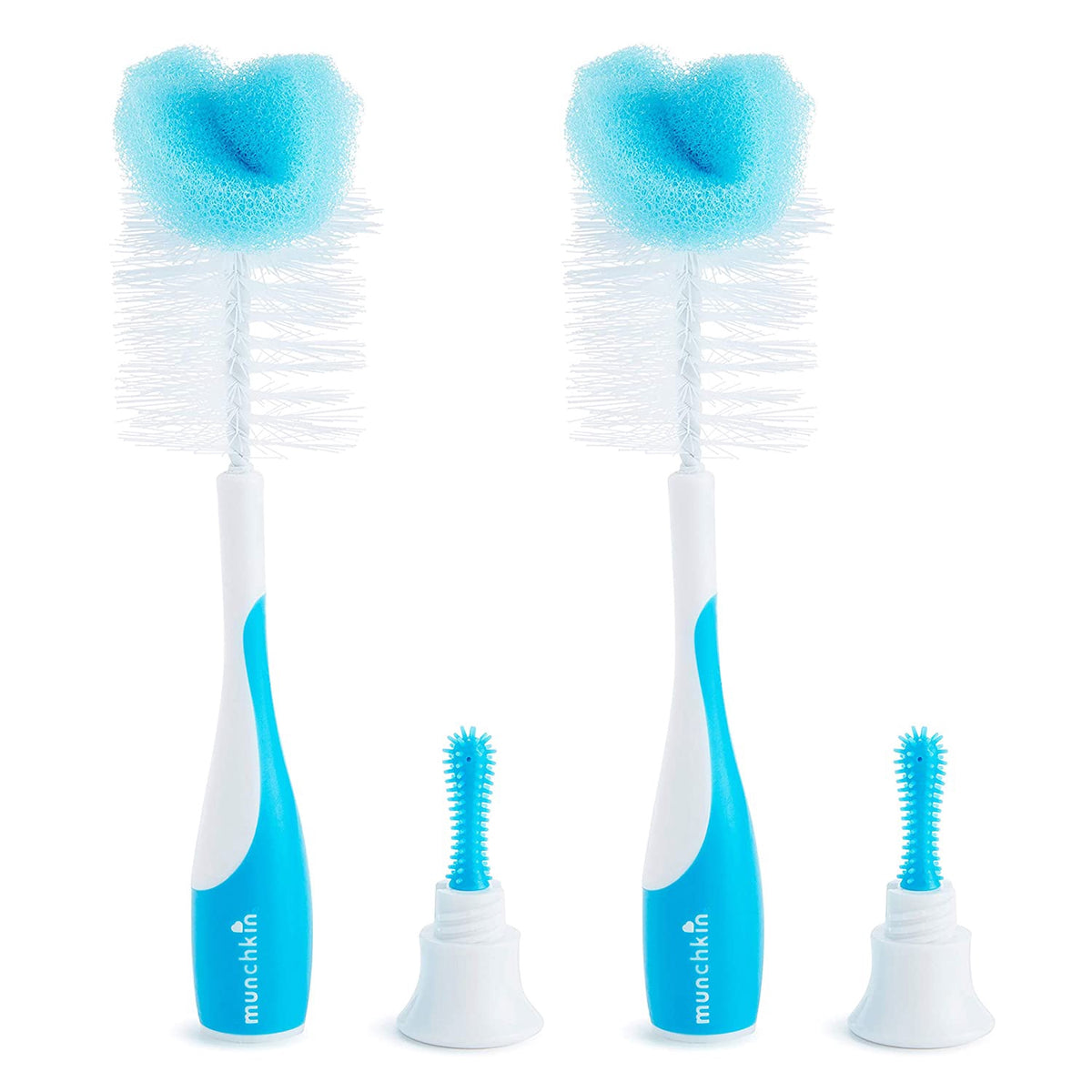 MUNCHKIN Baby Bottle Brush 2PK Blue / Grey