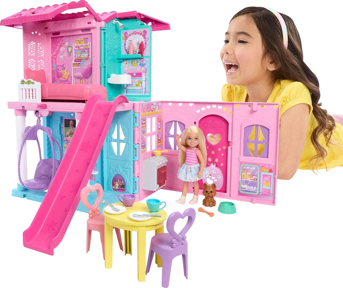 BARBIE Toy Chelsea Dollhouse with 15+ Accessories