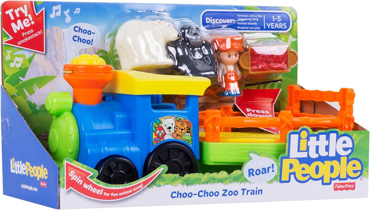 FISHER-PRICE Toy Fisher Price Little People Zoo Train W/FIGURES & Music