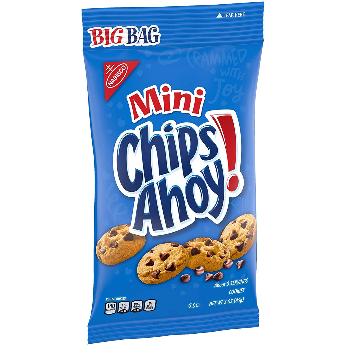 NABISCO Chips Ahoy! Mini Big Bag Chocolate Chip Cookies 3OZ 85G
