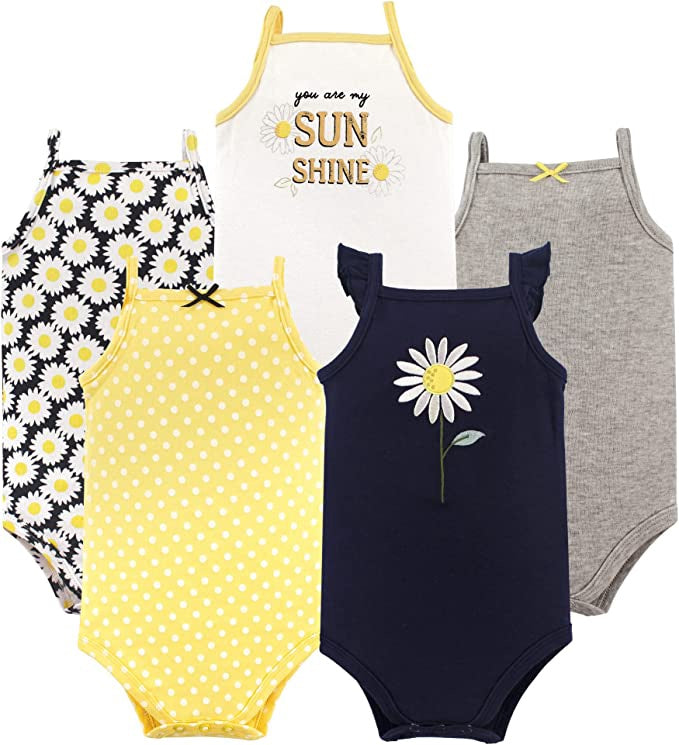 HUDSON BABY Baby Bodysuit Sleeveless Hudson 5PCS Daisy