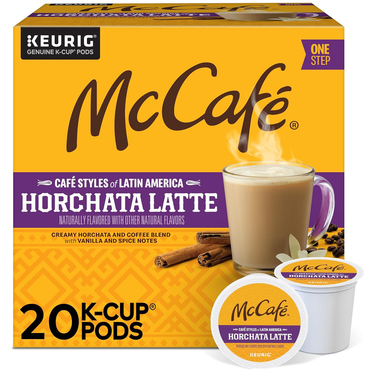 MC CAFE Coffee K Cup Keurig Pods Mccafe Cafe 20COUNT Styles of Latin America Horchata Latte