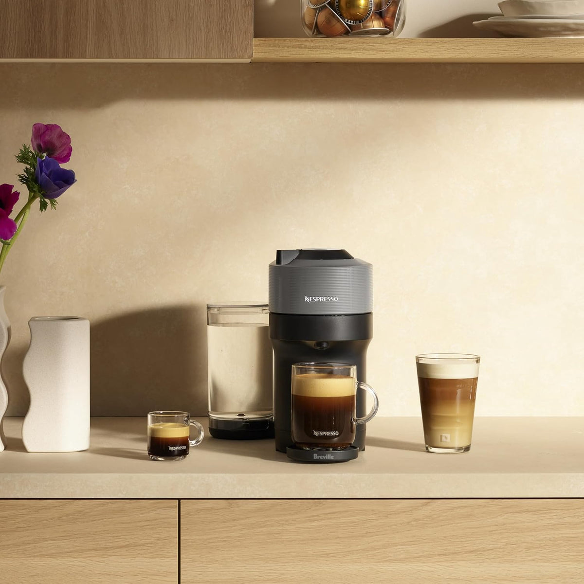 BREVILLE Coffee Maker Nespresso Vertuo Pop+ Grey