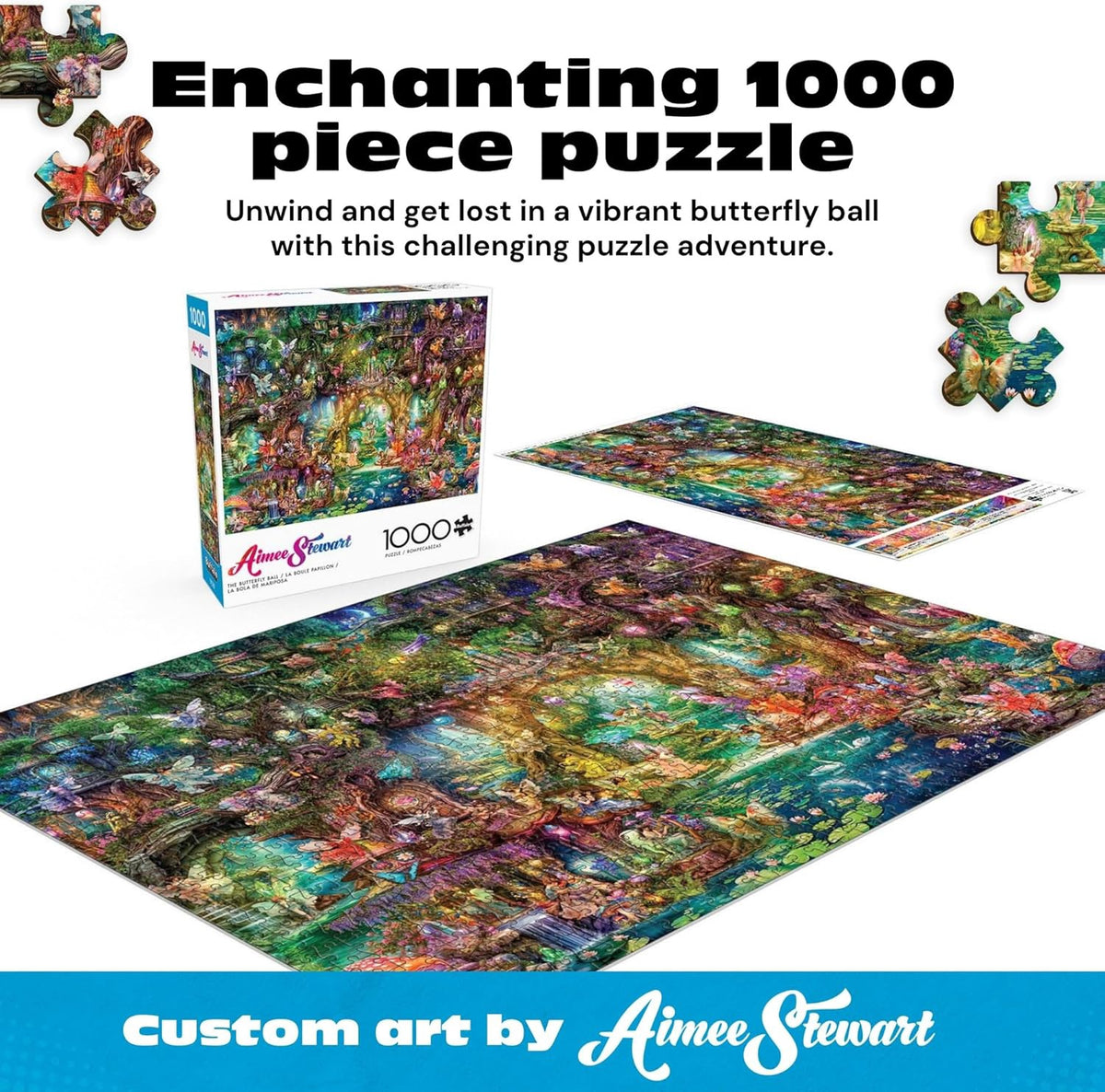 BUFFALO GAMES Puzzle Jigsaw the Butterfly Ball 1000 Pcs