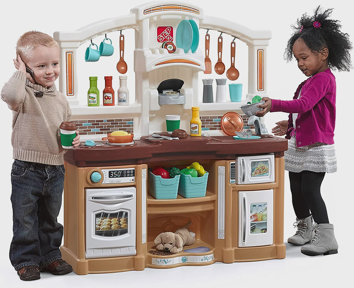STEP2 Toy Kitchen Large Tan Realistic Lights & Sounds 45PCS
