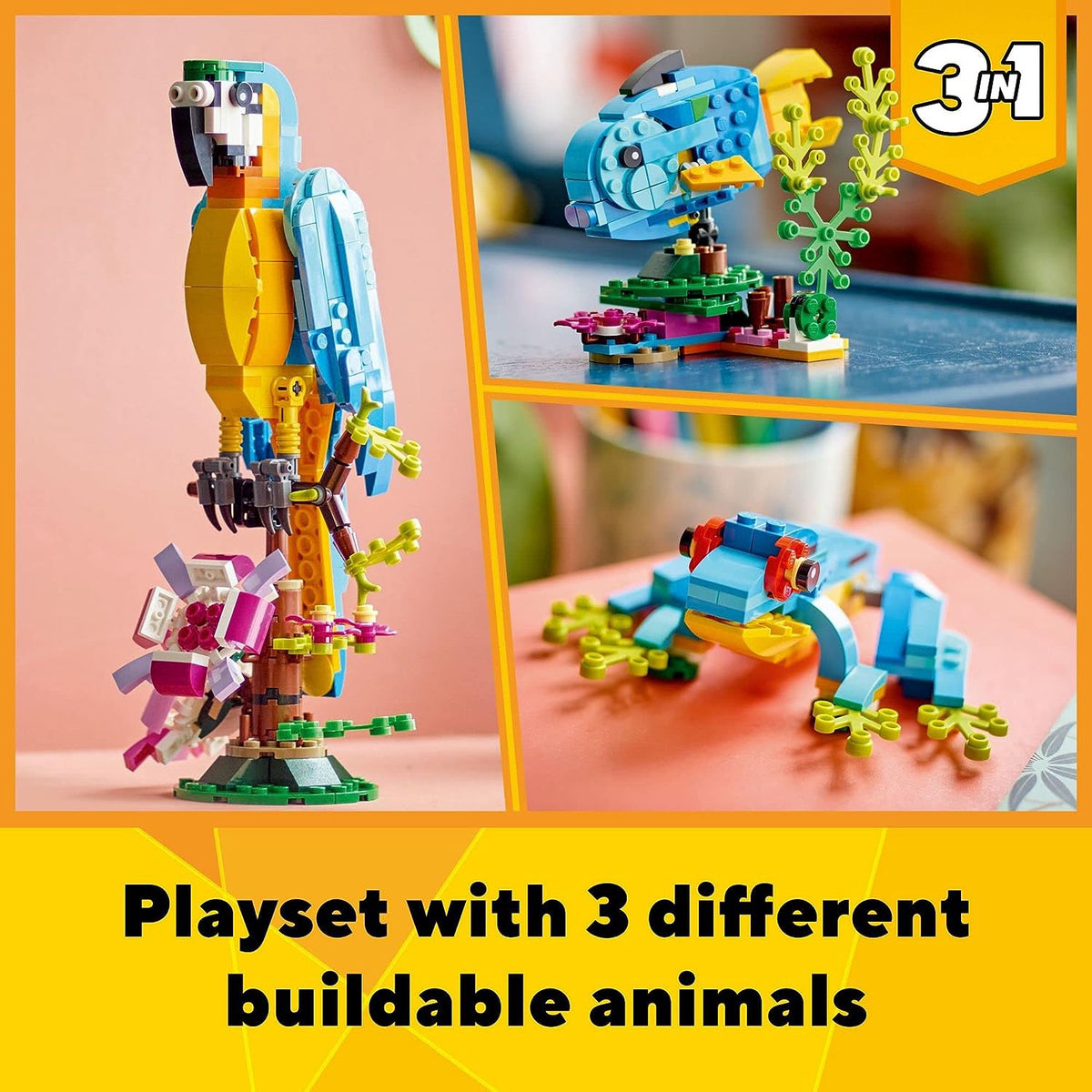 LEGO Toy Creator 3 IN 1 Exotic Parrot 31126