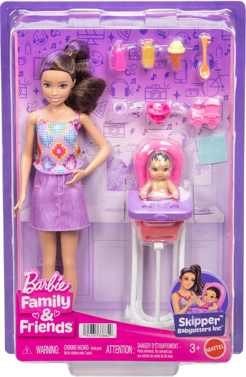 BARBIE Toy Skipper Babysitters Inc. Playset W/ Brunette Doll