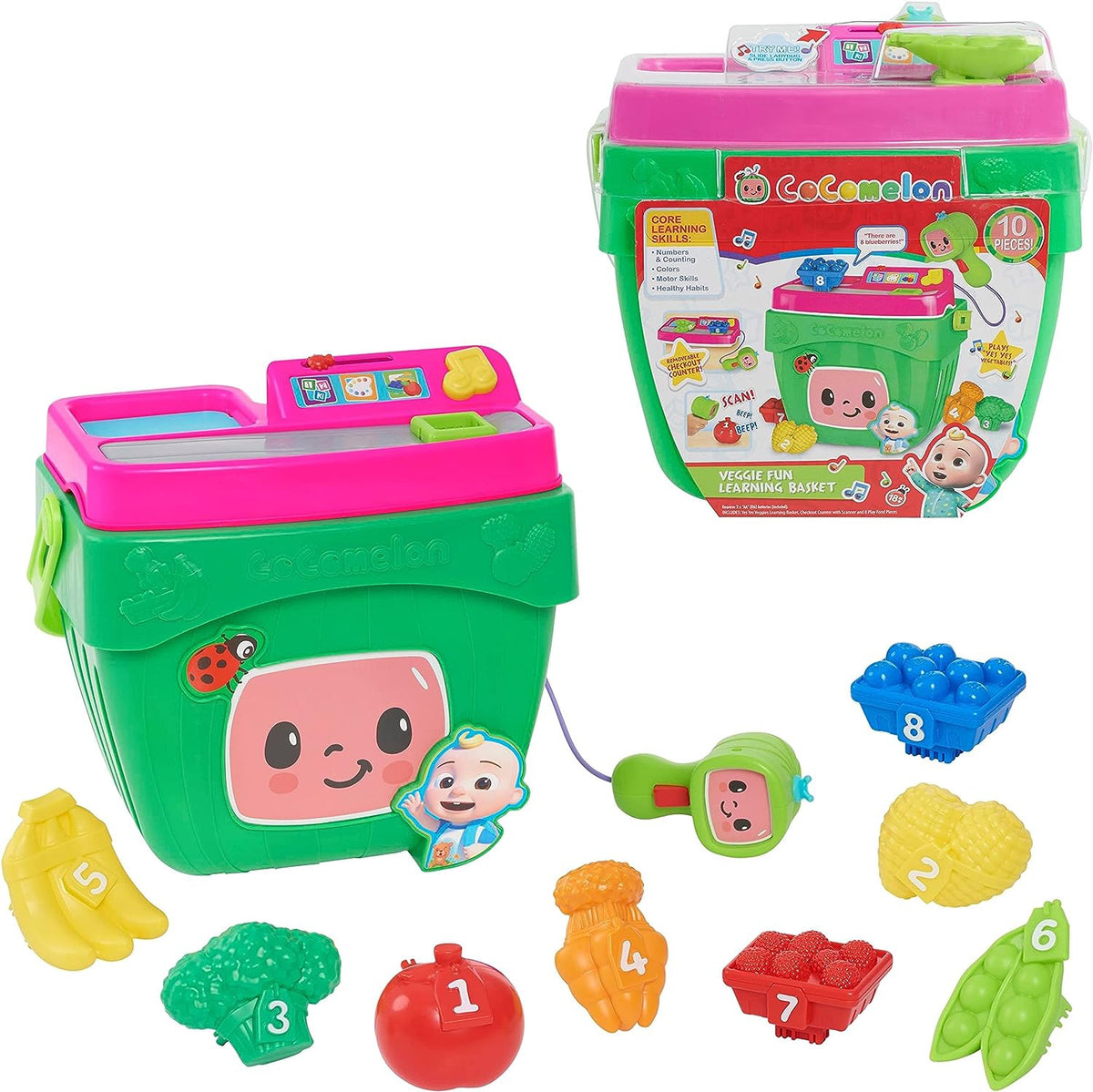 COCOMELON Toy Veggie Fun Learning Basket