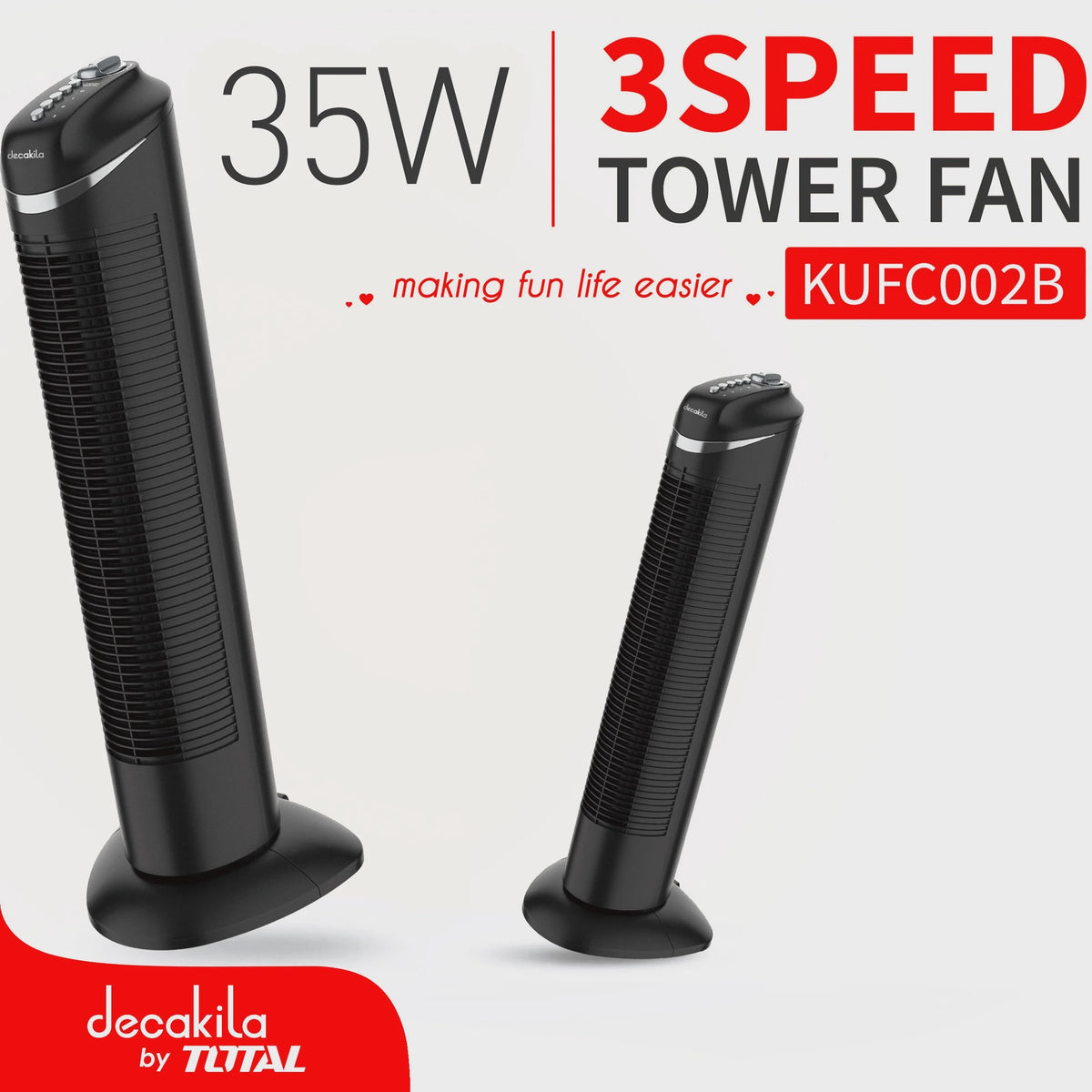 DECAKILA Fan Tower KUFC002B 3-SPEED