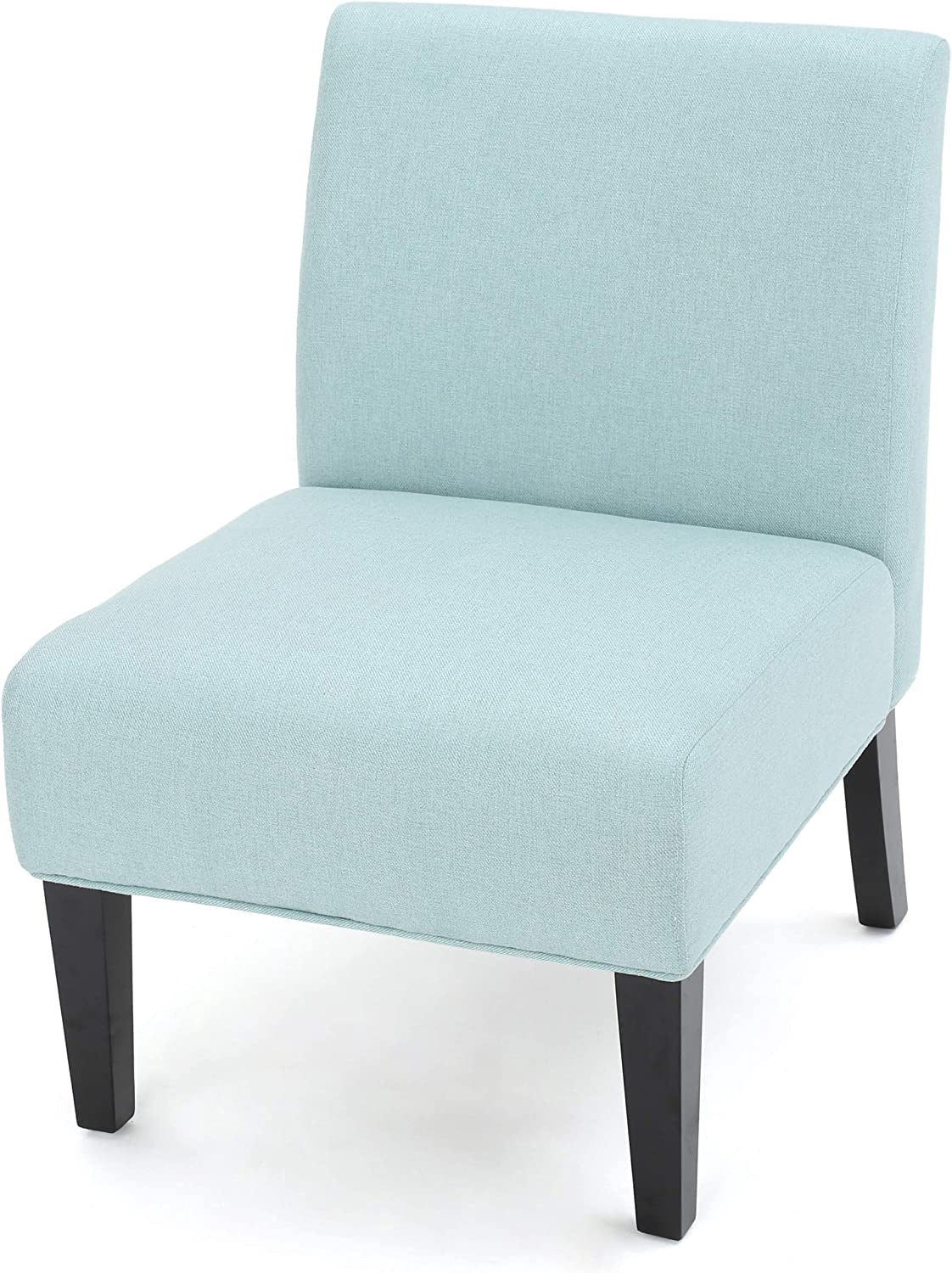 Accent Chair Fabric Light Blue / Grey / Teal