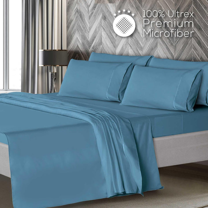 MUELLER HOME Bedsheet Set Teal 6PC
