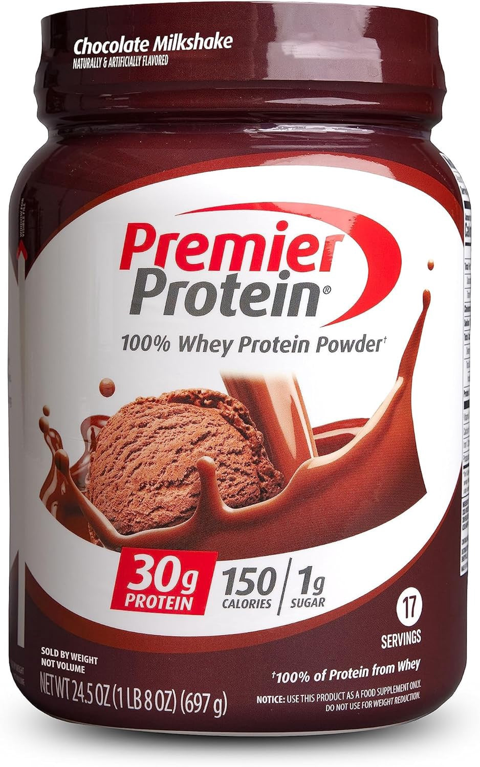 Supplement Premier Protein Powder, Chocolate Milkshake, 30G Protein, 1G Sugar, 1