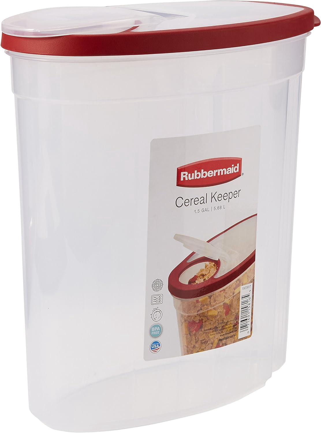 RUBBERMAID Food Bowl Cereal Keeper 1.5 Gal 5.68L 19213817