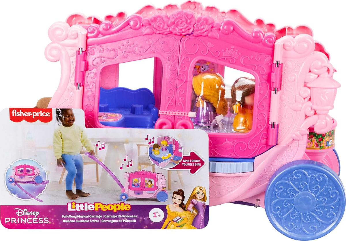 FISHER-PRICE Toy Little People Disney Princess PULL-ALONG Musical Carriage