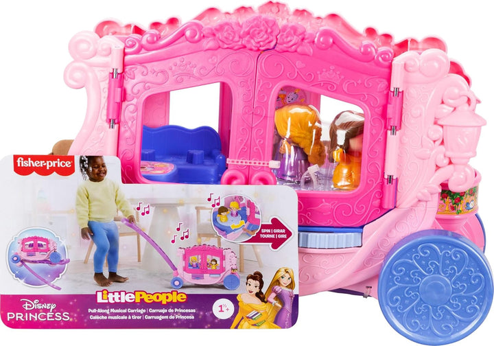 FISHER-PRICE Toy Little People Disney Princess PULL-ALONG Musical Carriage