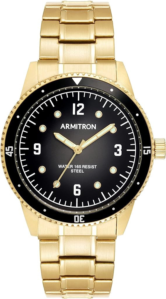 ARMITRON Watch Men Bracelet Gold 5482BKGPWM
