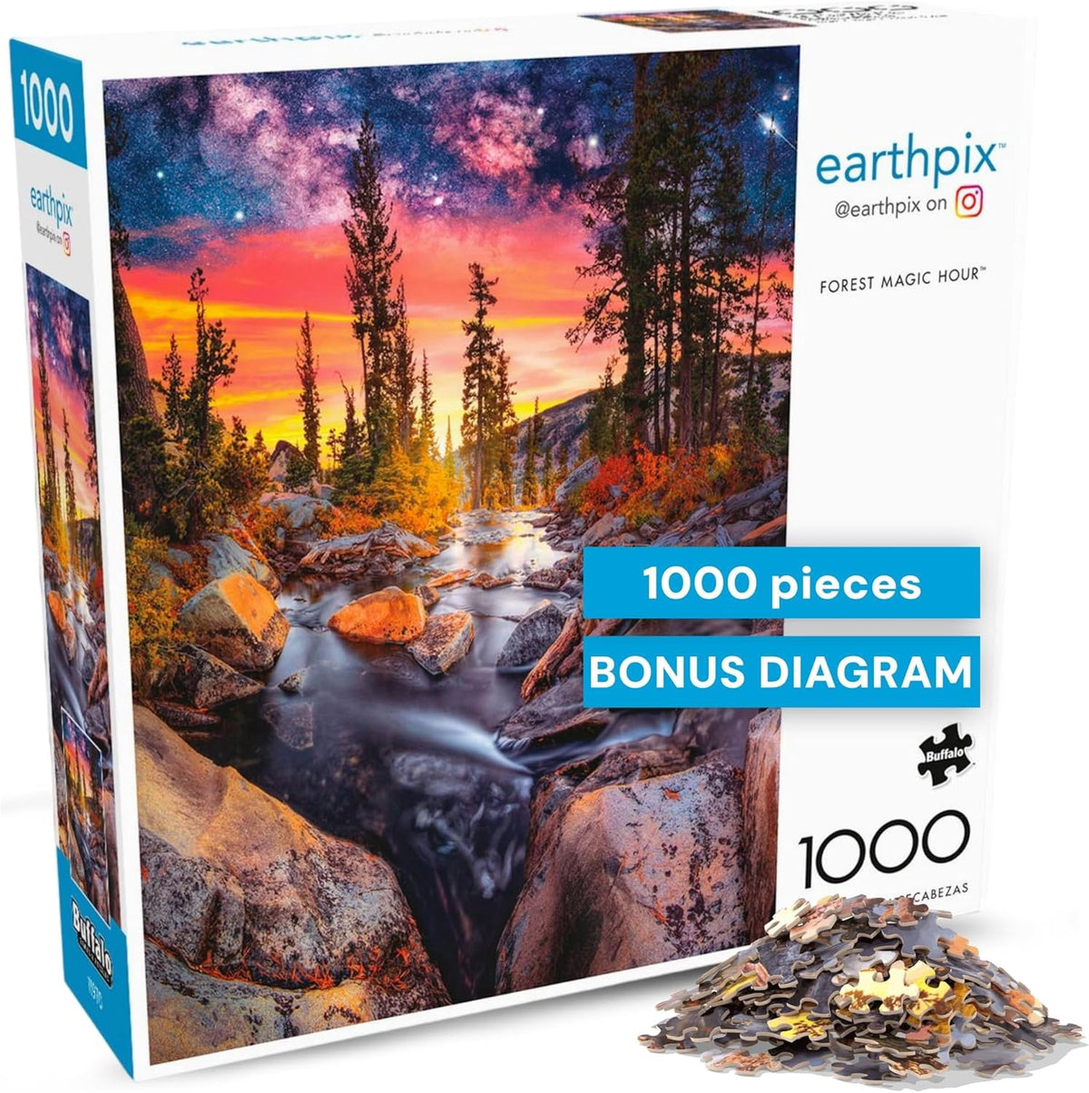BUFFALO GAMES Puzzle Jigsaw Forest Magic Hour Earthpix Jigsaw 1000PCS