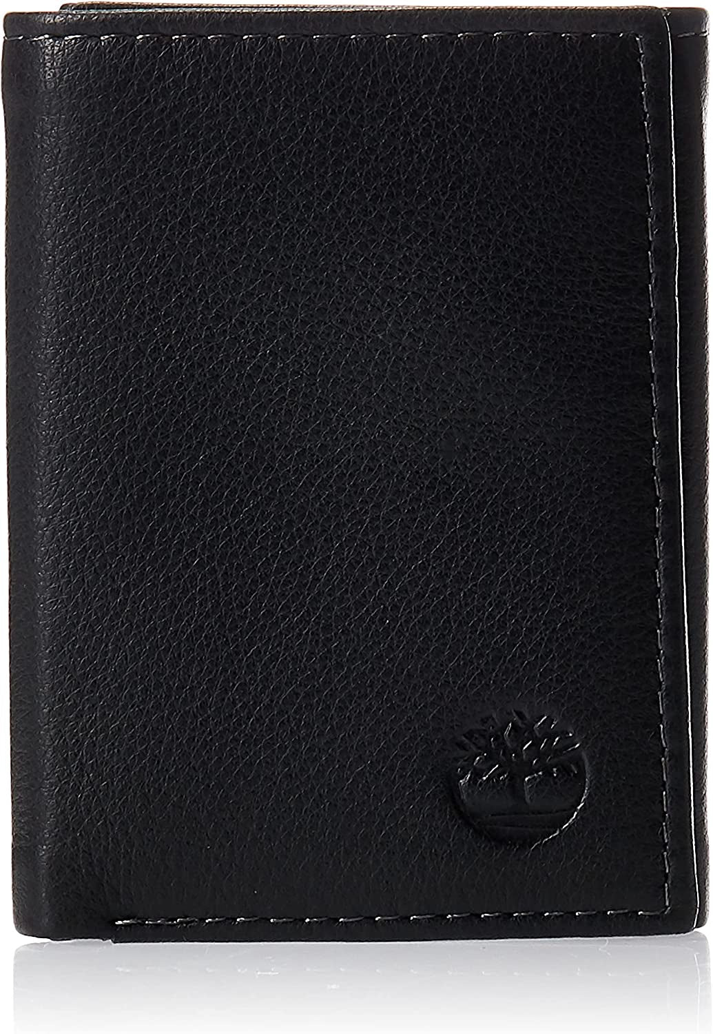 TIMBERLAND Wallet Men Leather Trifold Black with Id Window