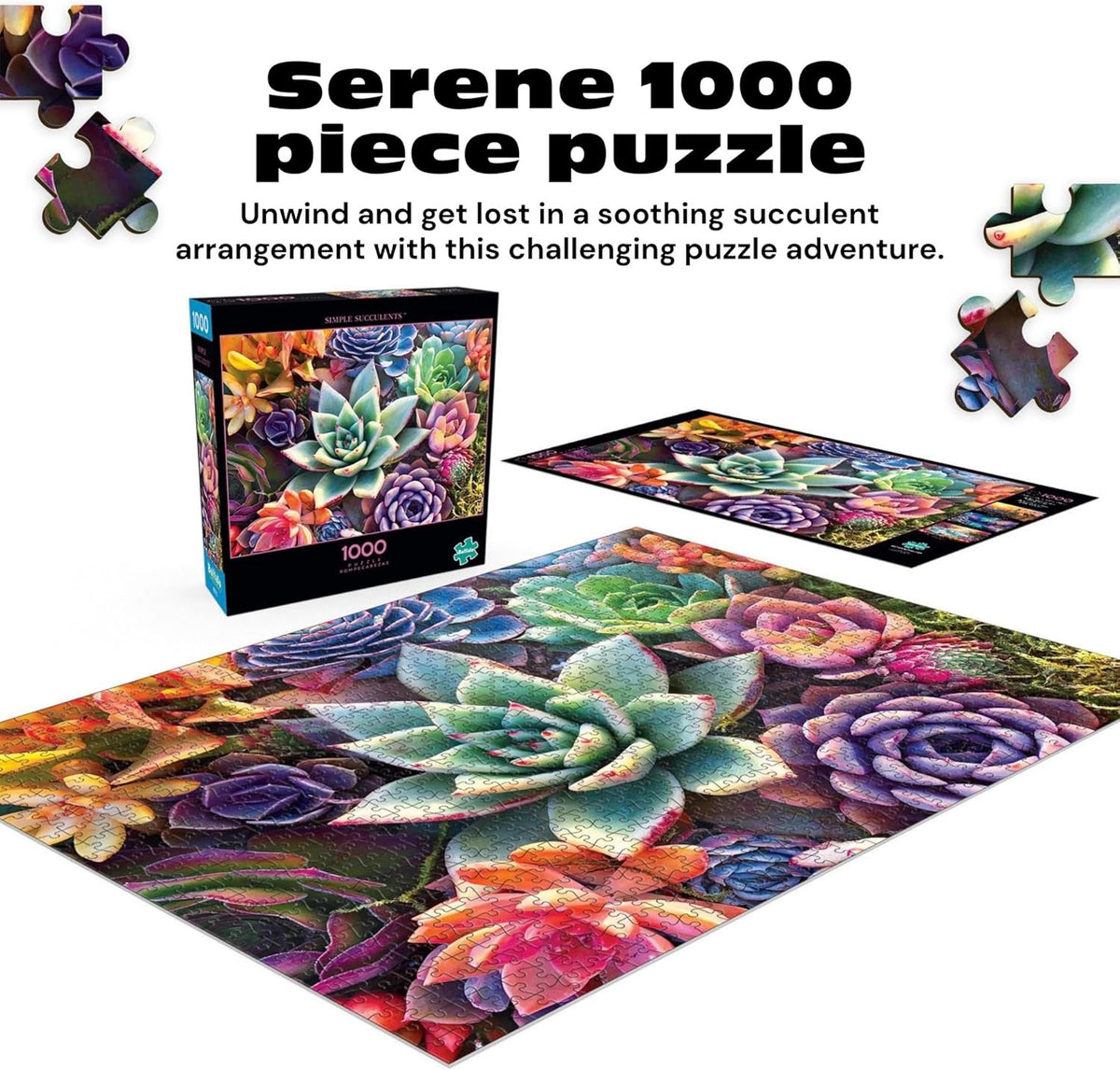 BUFFALO GAMES Puzzle Jigsaw Simple Succulent 1000PCS