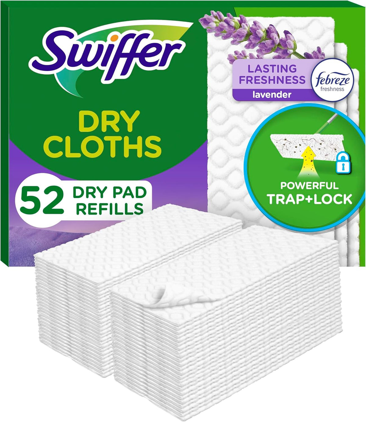 SWIFFER Sweeper Dry Sweeping Pad Refills 52 Count Lavender