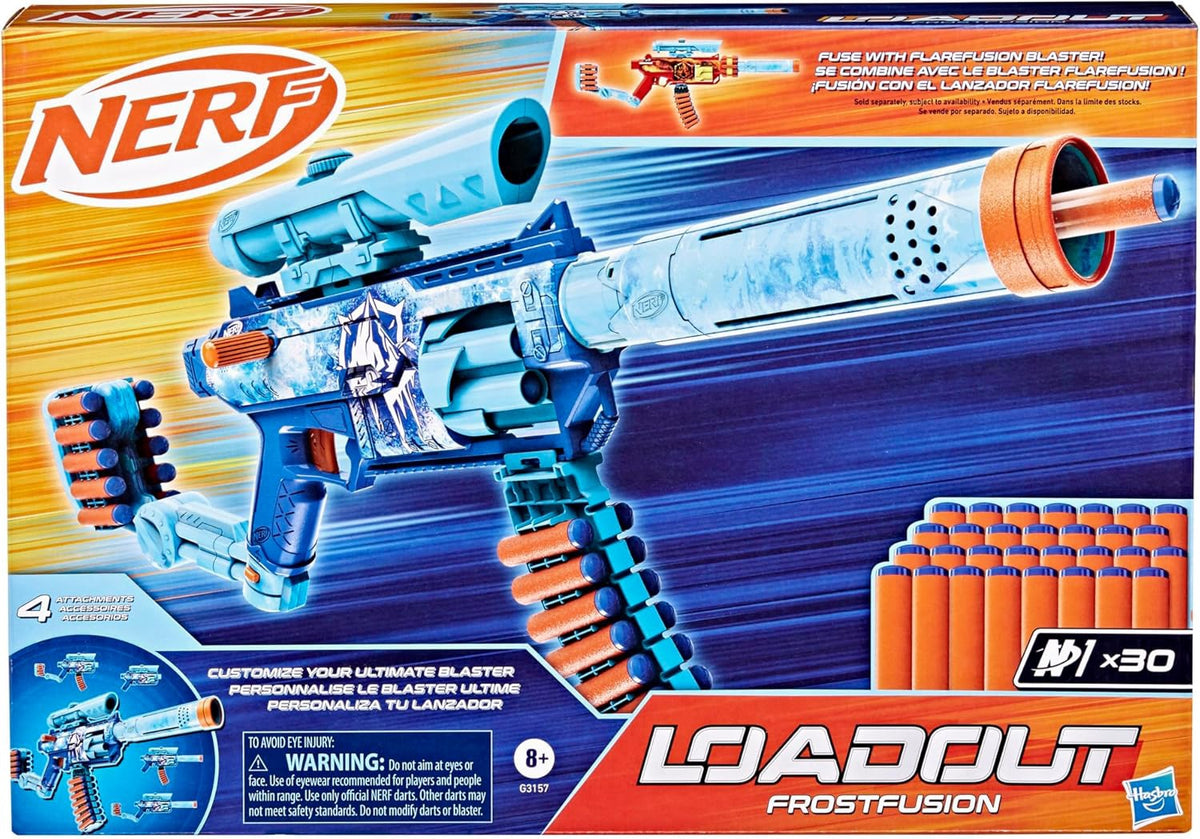 NERF Toy Loadout Frostfusion Blaster 4 Interchangeable Attachment