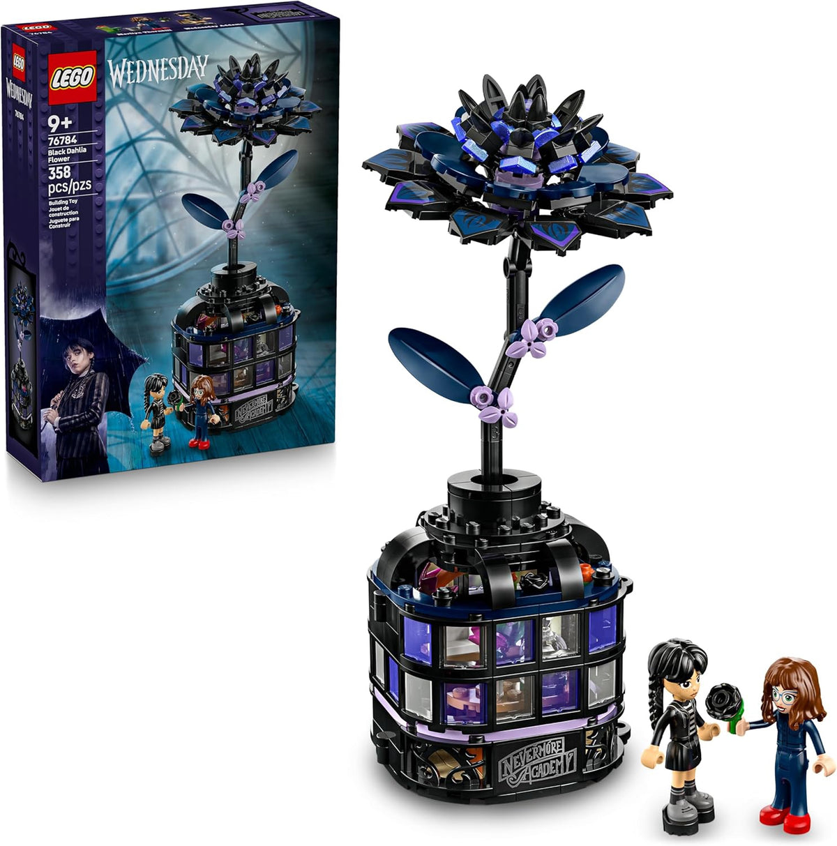 LEGO Toy Wednesday Black Dahlia Flower 358PCS 76784