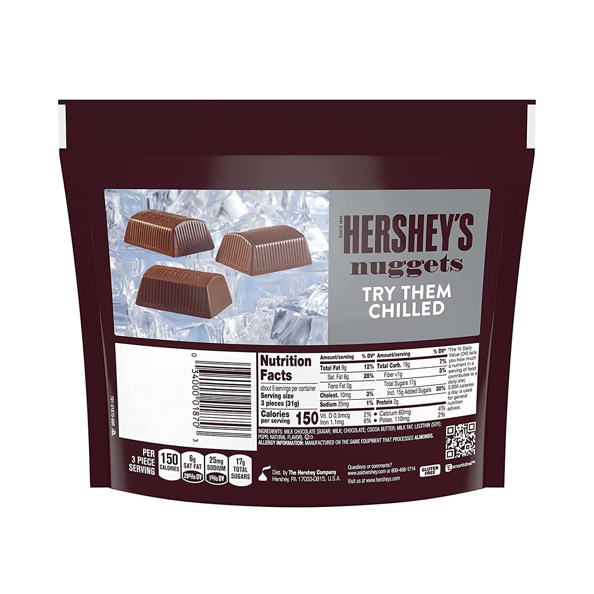 HERSHEY'S Nuggets Milk Chocolate 10.2OZ 289G