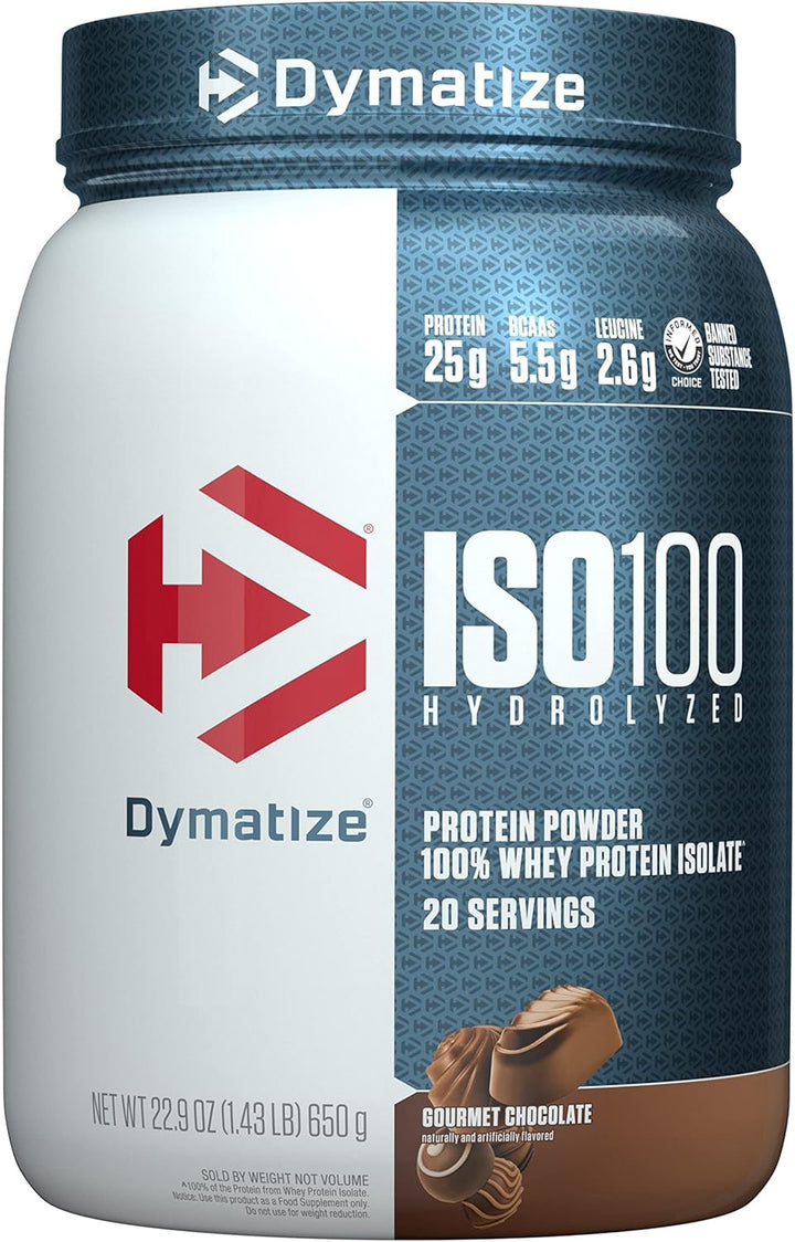 DYMATIZE Supplement ISO100 Hydrolyzed Protein Powder Gourmet Chocolate 1.43LB