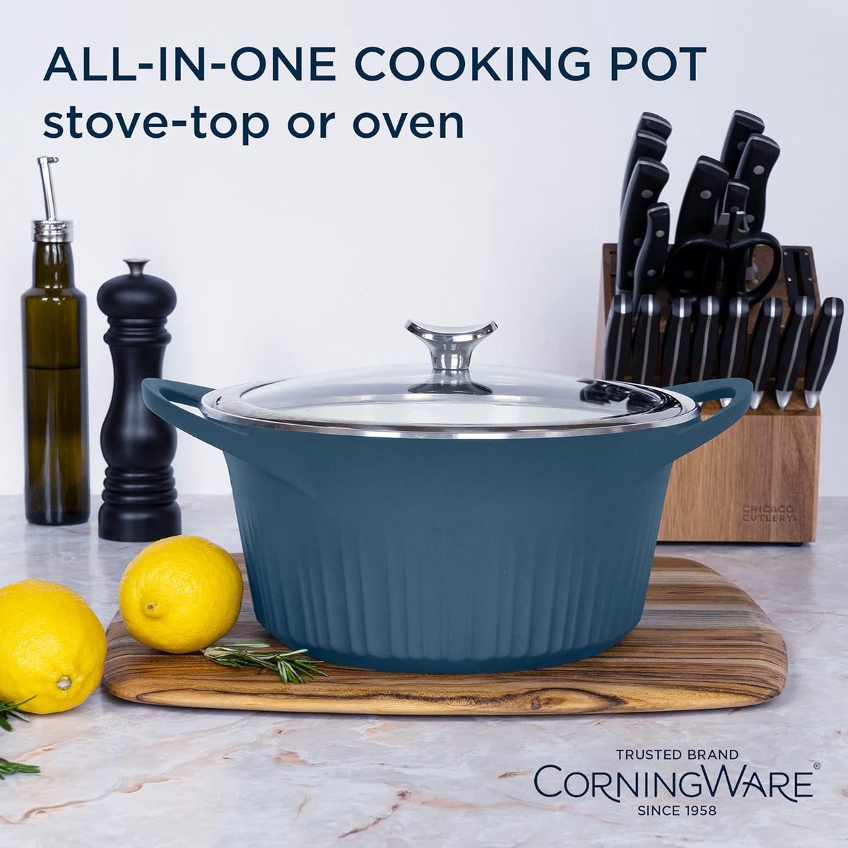CORNINGWARE Pot Dutch Oven W/LID 5.5 Quart