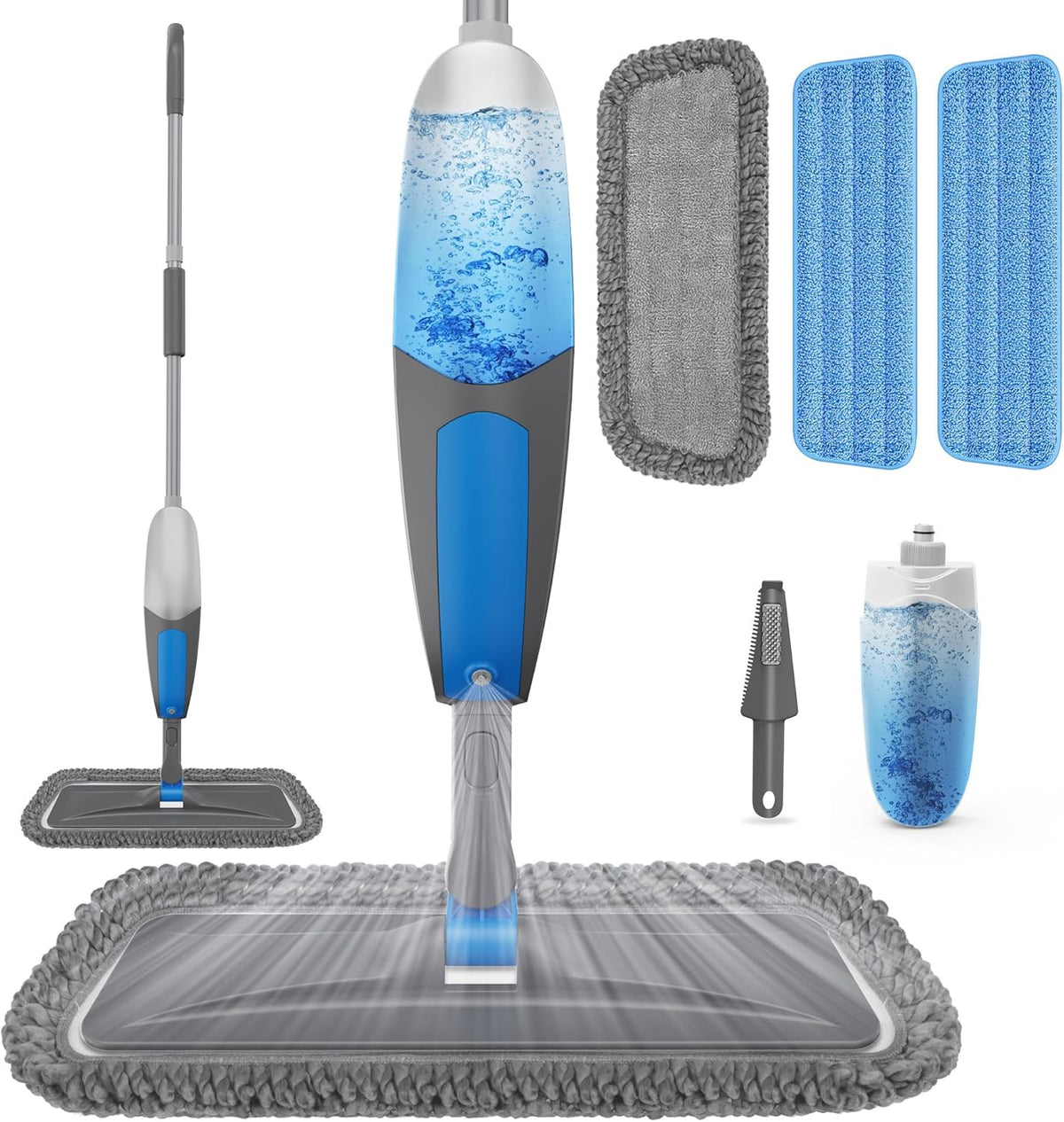 Spray Mop Microfiber Reusable Gray Bpawa