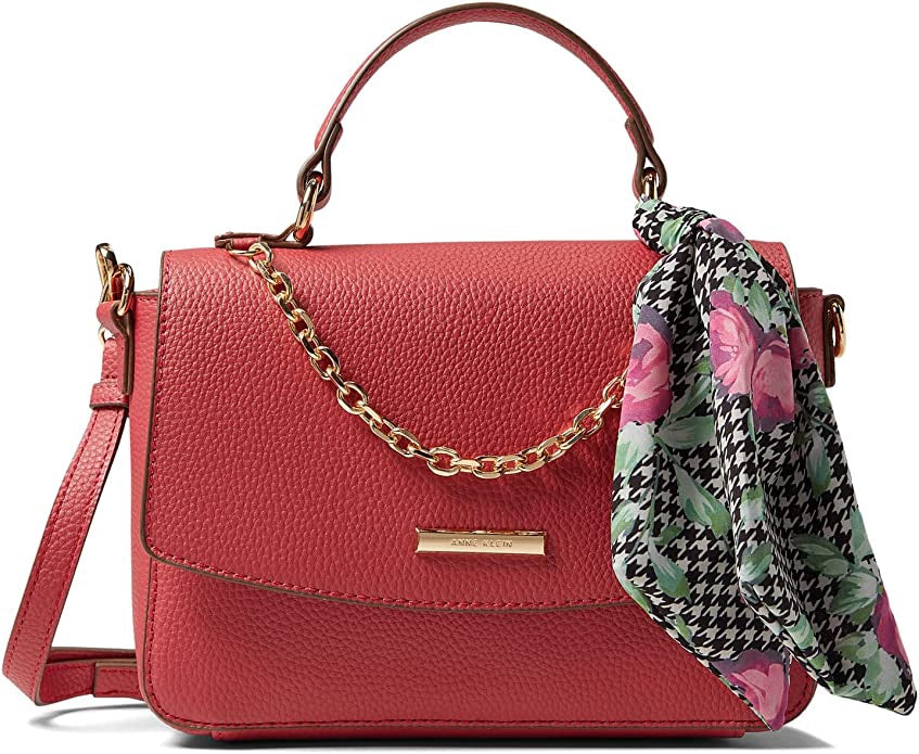 ANNE KLEIN Bag Satchel W/CHAIN Pink
