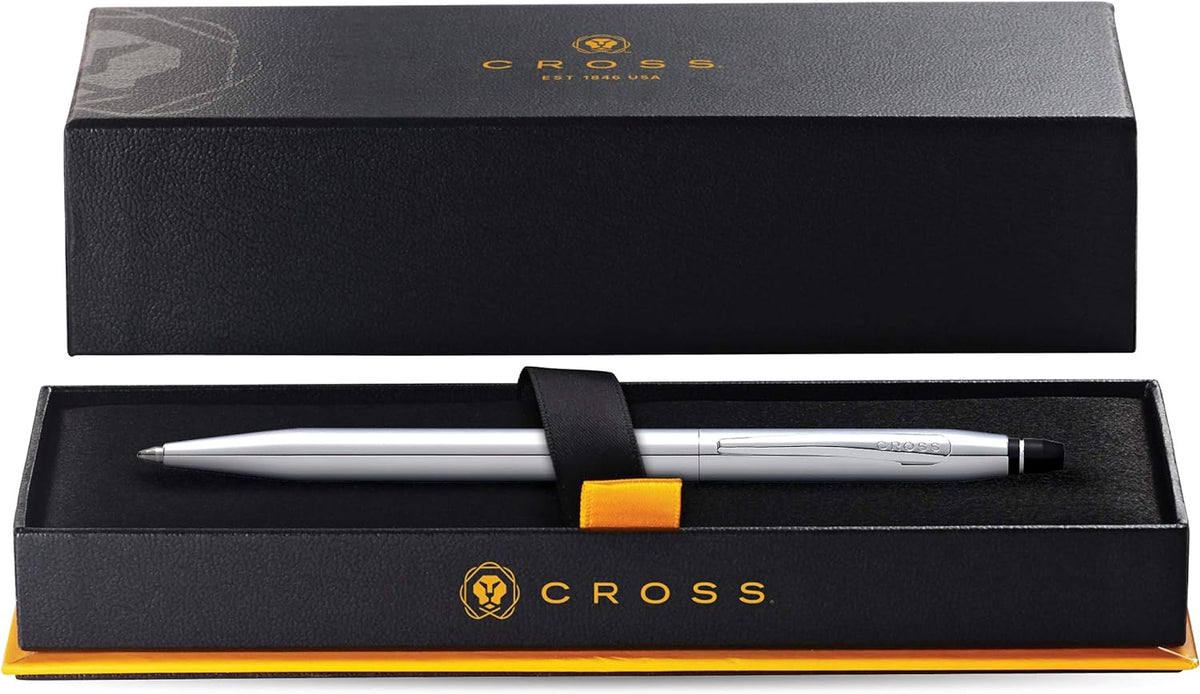 Stationery Pen Cross Click Ballpoint Chrome Polished AT0622-101