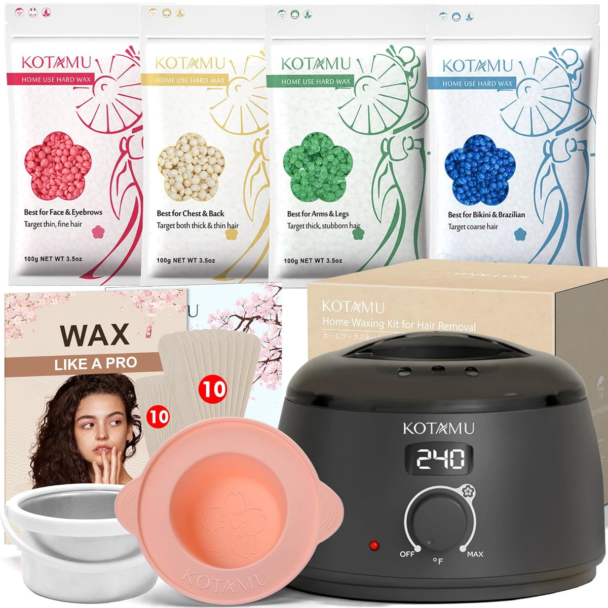 Waxing Kit Kotamu At Home Black