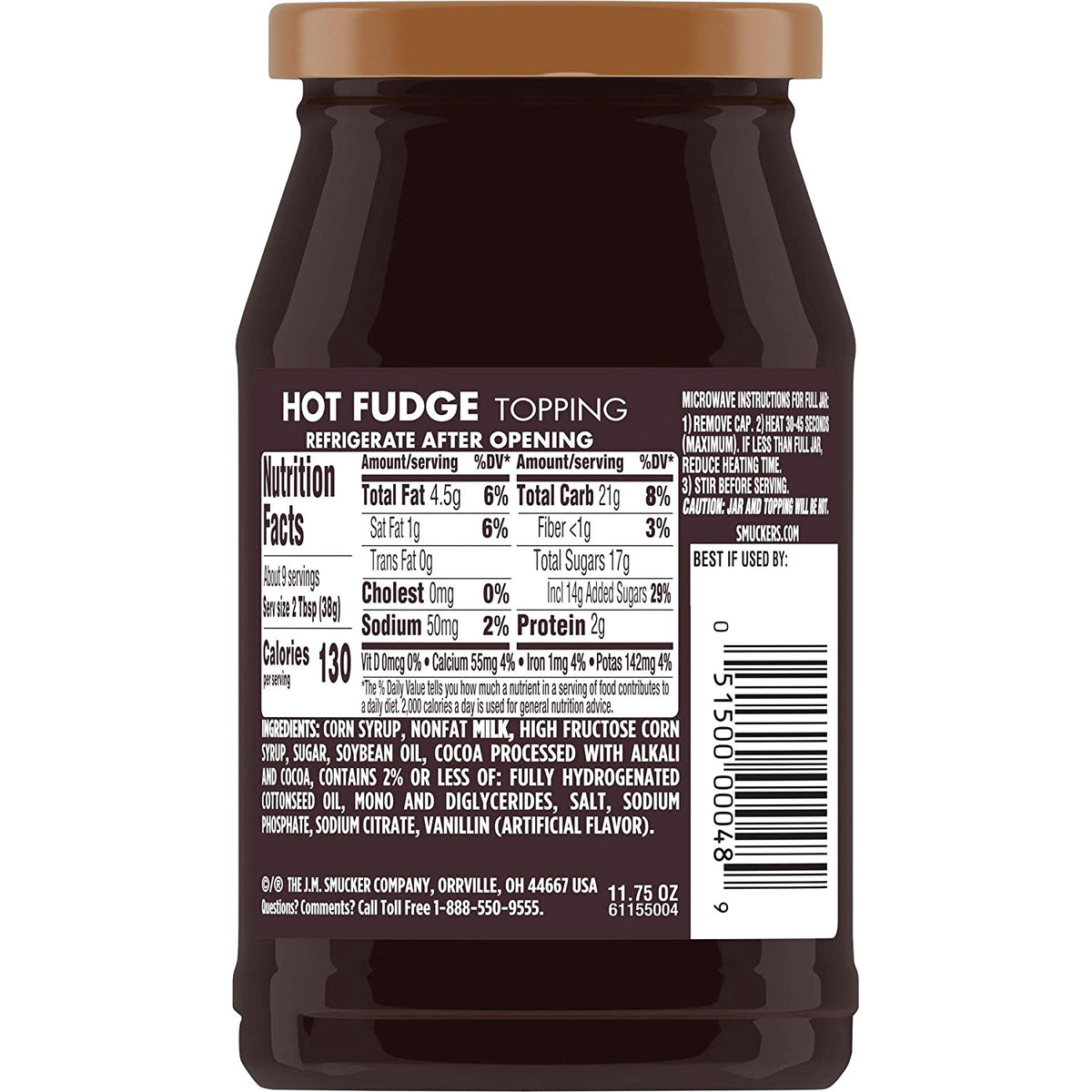 SMUCKER'S Hot Fudge Topping 11.75OZ 333G