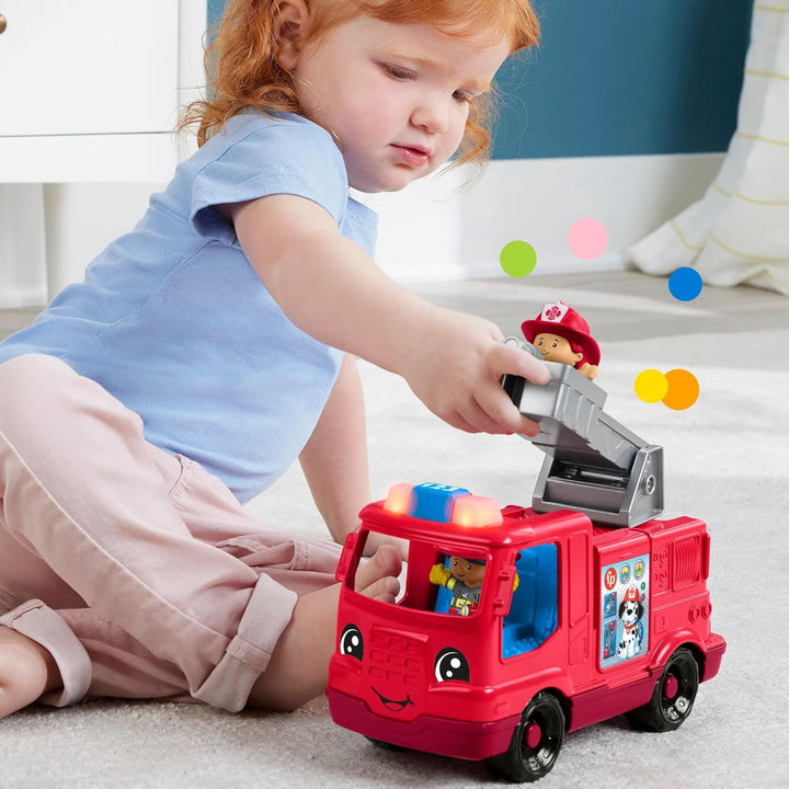 FISHER-PRICE Toy Little People Fire Truck Musical PUSH-ALONG