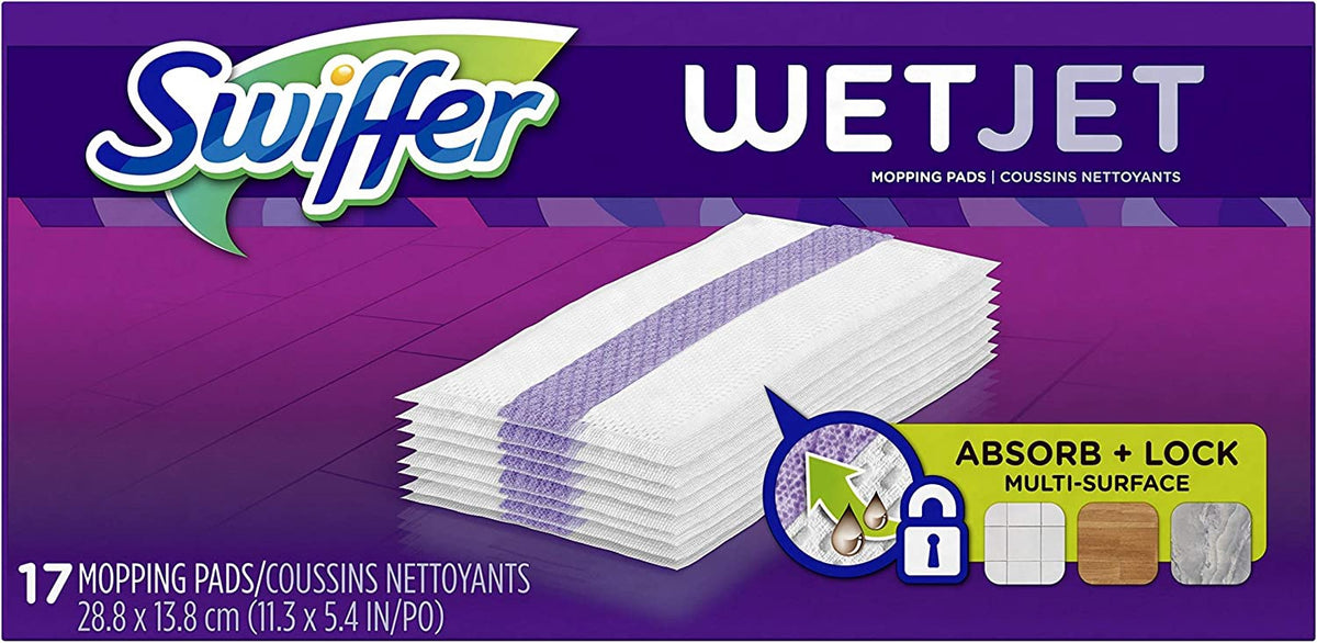 SWIFFER Wetjet Hardwood Mop Pad Refills 17PCS