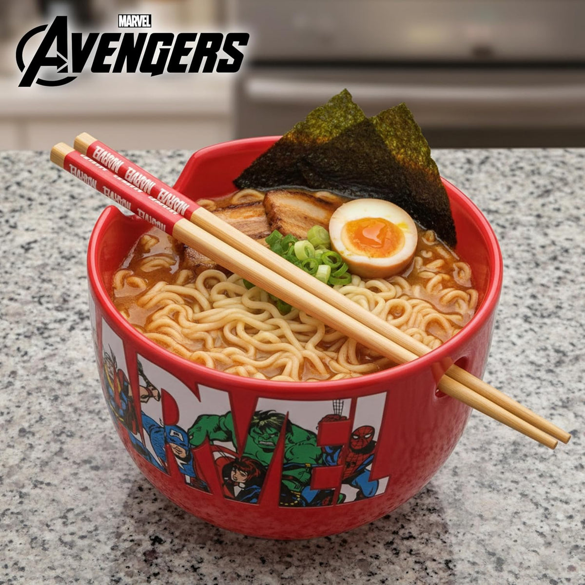 SILVER BUFFALO Ramen Bowl Marvel Comics Avengers Retro