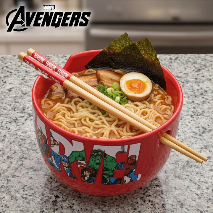 SILVER BUFFALO Ramen Bowl Marvel Comics Avengers Retro