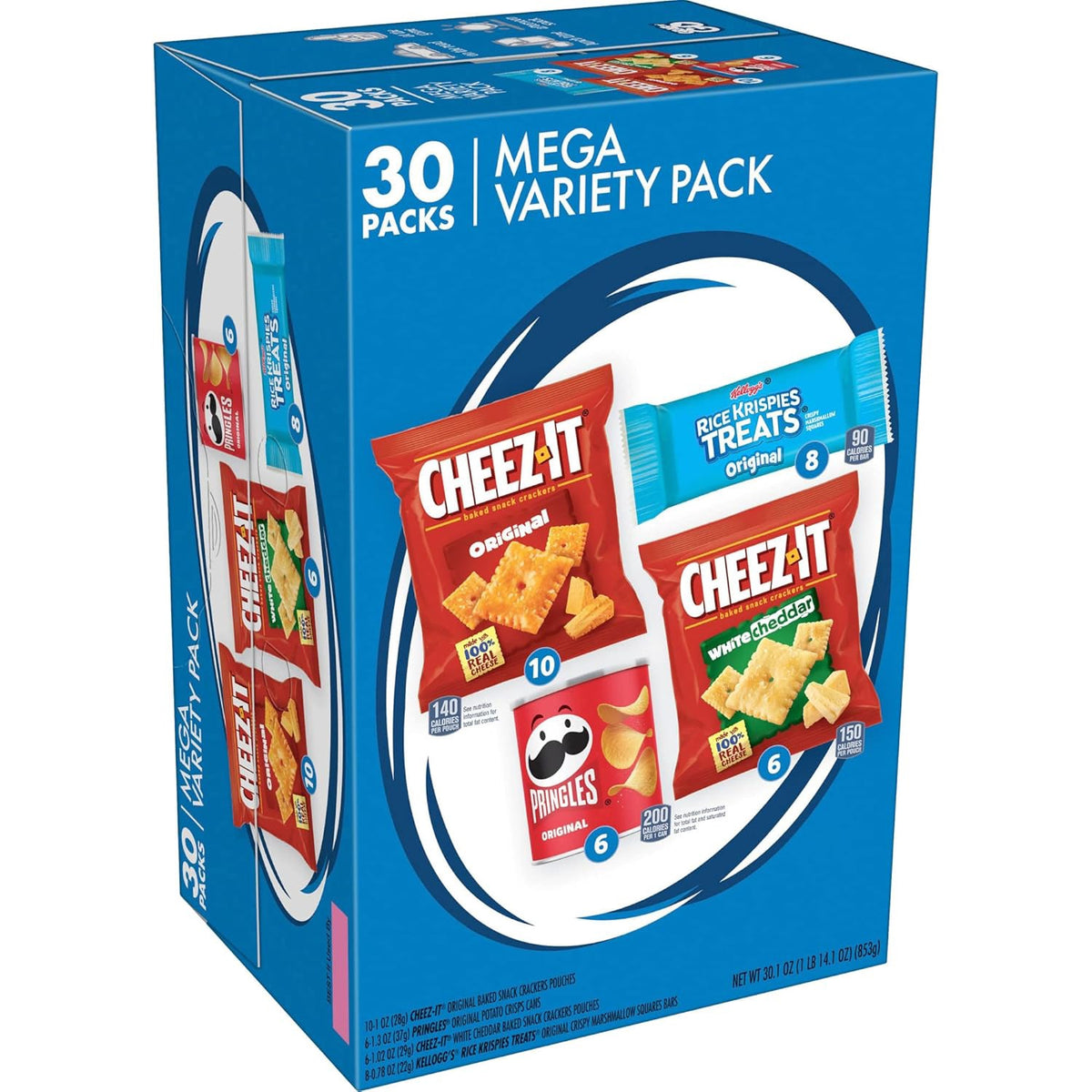 KELLOGG'S Snacks Mega Pack Variety Box 30PK (Rice Krispies Contain Gelatin)
