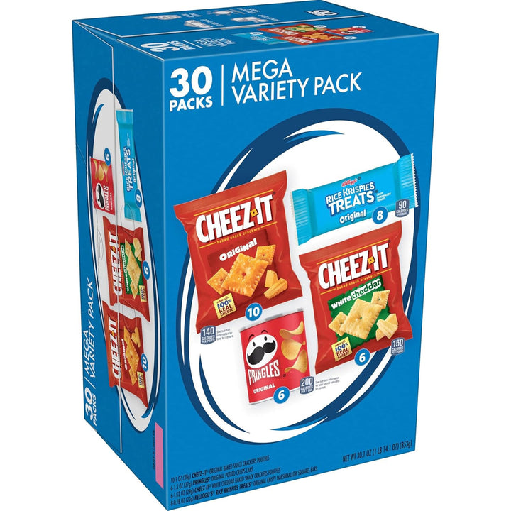 KELLOGG'S Snacks Mega Pack Variety Box 30PK (Rice Krispies Contain Gelatin)