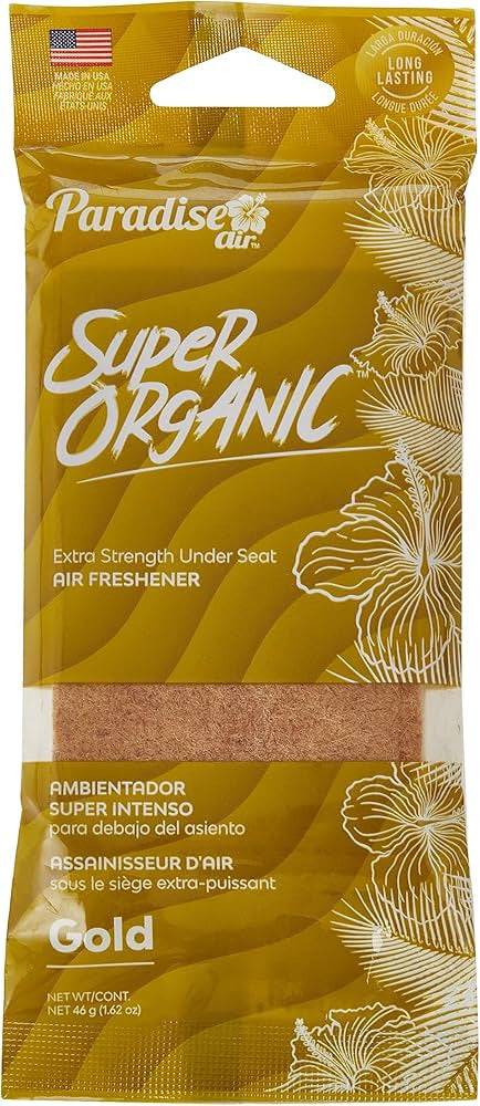 Car Air Freshener Paradise Air Super Organic Gold SO-010 Yellow