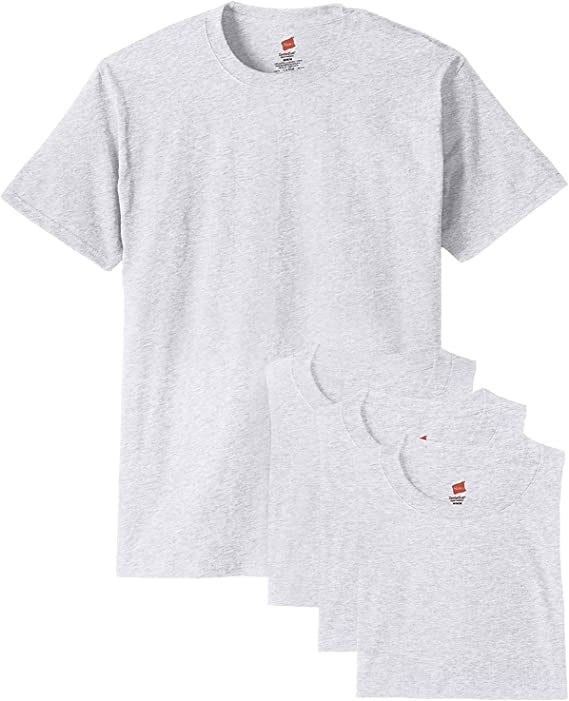 HANES Men T-SHIRT Ash Grey 4PACK