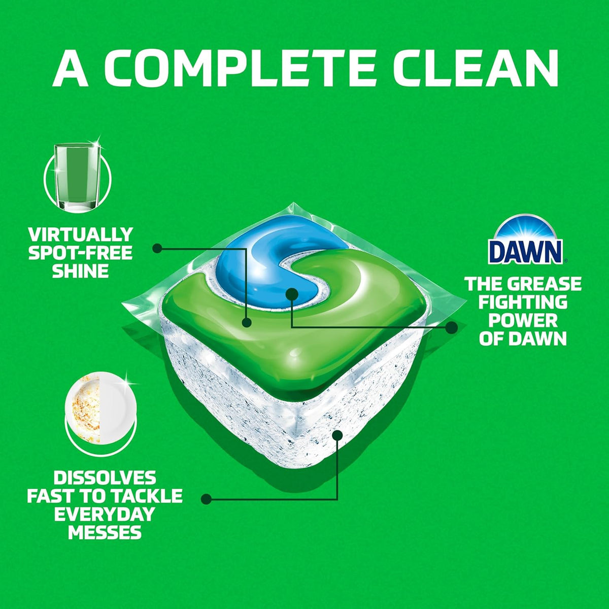 CASCADE Dishwasher Detergent Complete Fresh Scent 100COUNT