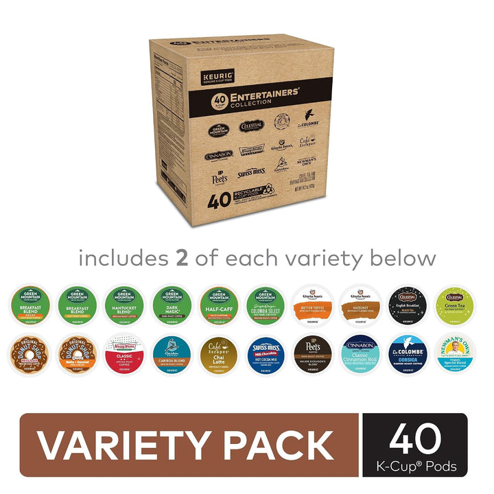 KEURIG Coffee K-CUP Pods Entertainers Variety Pack 40COUNT